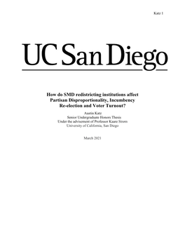 How Do SMD Redistricting Institutions Affect Partisan Disproportionality