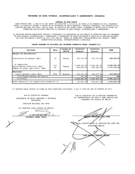 Comisión Nacional Del Agua Y Por La Otra, El Ejecutivo