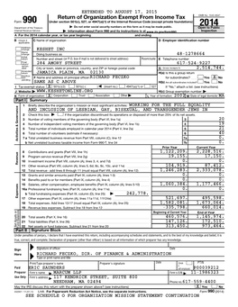 Return of Organization Exempt from Income Tax OMB No