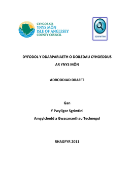 Dyfodol Y Ddarpariaeth O Doiledau Cyhoeddus Ar Ynys Môn