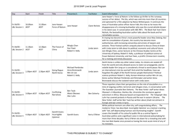 2018 SWF Live & Local Program *THIS PROGRAM IS SUBJECT TO