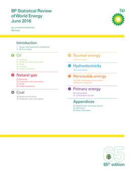 BP Statistical Review of World Energy 2016