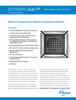 XD7500VR Jade FP New System Specification X-Ray Inspection System