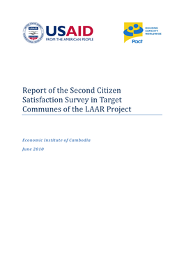 Report of the Second Citizen Satisfaction Survey in Target Communes of the LAAR Project
