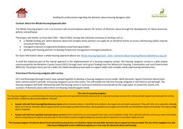 Housing Navigator Briefing for Professionals