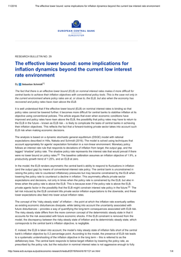 The Effective Lower Bound: Some Implications for Inflation Dynamics Beyond the Current Low Interest Rate Environment