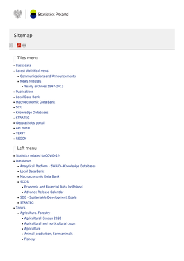 Statistics Poland / Sitemap