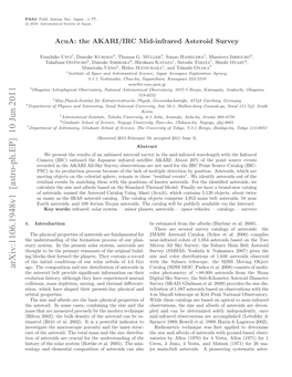 Acua: the AKARI/IRC Mid-Infrared Asteroid Survey