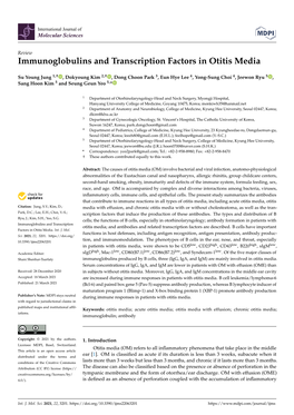 Immunoglobulins and Transcription Factors in Otitis Media