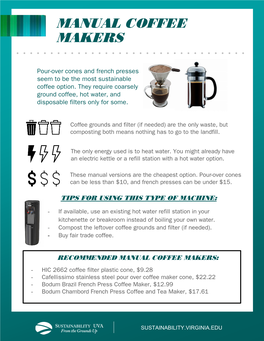 Sustainable Coffee Tip Sheets