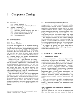 1 Component Casting