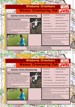 Wessex Orienteering Club Wessex Orienteering Club