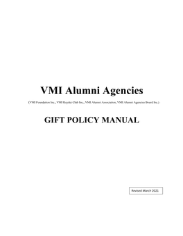 Gift Policy Manual