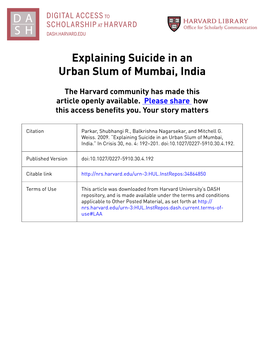 Social Context and Cultural Epidemiology of Suicide