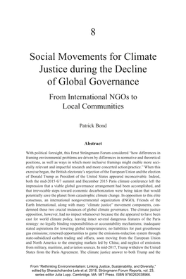 8 Social Movements for Climate Justice During the Decline of Global