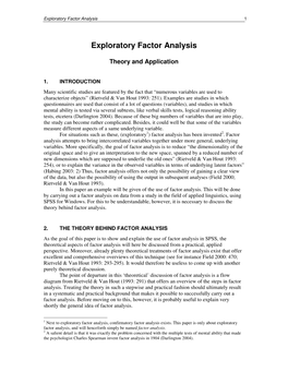 Exploratory Factor Analysis 1