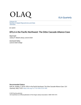 DPLA in the Pacific Northwest: the Orbis Cascade Alliance Case