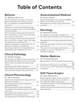 Table of Contents