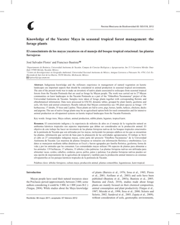 Knowledge of the Yucatec Maya in Seasonal Tropical Forest Management: the Forage Plants