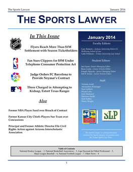 The Sports Lawyers Association and the Tulane Sports Law Press