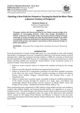 Charting a New Path for Poland Or Turning Its Back on More Than a Quarter Century of Progress? Archives of Business Research, 5(2), 20-30