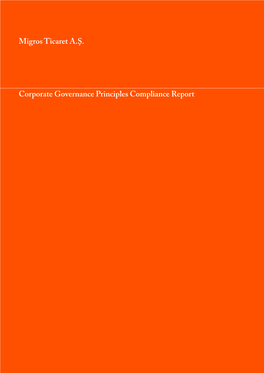 Migros Ticaret A.Ş. Corporate Governance Principles Compliance