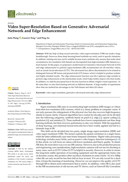 Video Super-Resolution Based on Generative Adversarial Network and Edge Enhancement