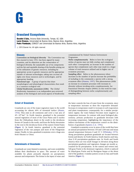 Grassland Ecosystems