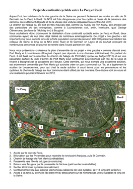 Projet De Continuité Cyclable Entre Le Pecq Et Rueil