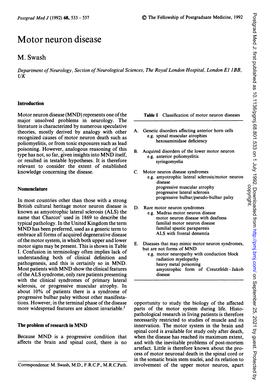 Motor Neuron Disease