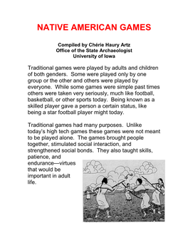 Native American Games