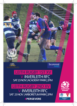 V Inverleith Rfc V Inverleith Rfc Leith Rugby 2Nd Xv