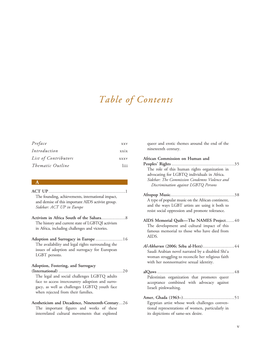 Table of Contents