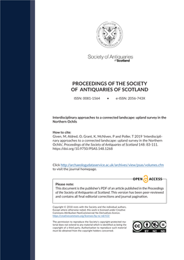 Proceedings of the Society of Antiquaries of Scotland