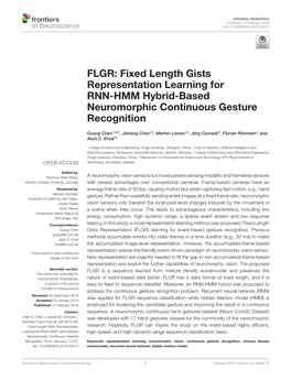 Fixed Length Gists Representation Learning for RNN-HMM Hybrid-Based Neuromorphic Continuous Gesture Recognition