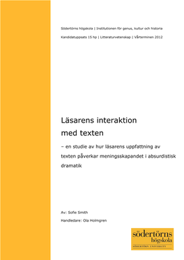 Läsarens Interaktion Med Texten