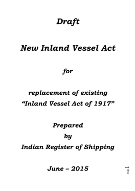 Draft New Inland Vessel