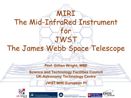 MIRI the Mid-Infrared Instrument for JWST the James Webb Space Telescope