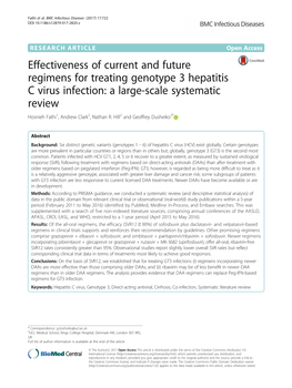 Effectiveness of Current and Future Regimens for Treating Genotype 3