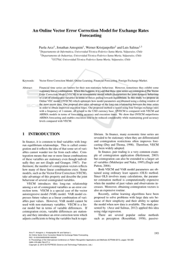 An Online Vector Error Correction Model for Exchange Rates Forecasting