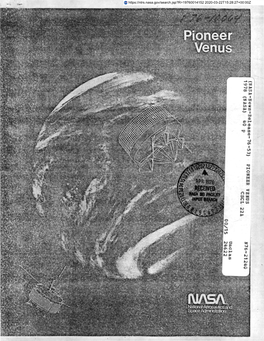 ", Nationaf A^Ropatas Aficf ,- Space Admnsttafoav.. NOTE to EDITORS: This Fact Sheet Outlines the Tiission and Basic Scientific Rationale for Pioneer Venus '78