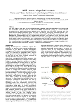 NMR Close to Mega-Bar Pressures