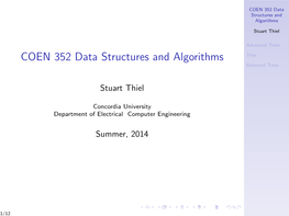 COEN 352 Data Structures and Algorithms