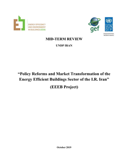 “Policy Reforms and Market Transformation of the Energy Efficient Buildings Sector of the I.R