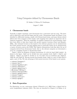 Using Categories Defined by Chromosome Bands