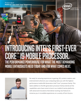 Powerhouse Performance with Intel® Core™ I9 Mobile Processor