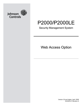 P2000/P2000LE Security Management System