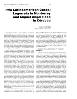 Legorreta in Monterrey and Miguel Angel Roca in Cordoba