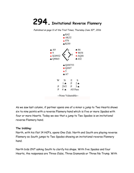 294.Invitational Reverse Flannery