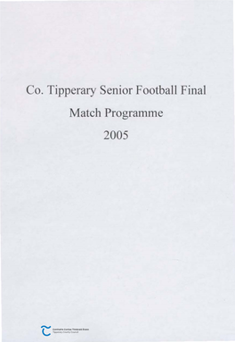 Co. Tipperary Senior Football Final Match Programme 2005